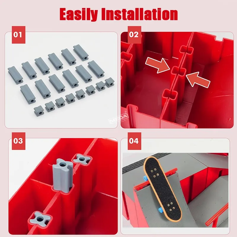 Finger Skateboard Toys Fingerboard Set Finger Skateboard Big Scene DIY Mini Park
