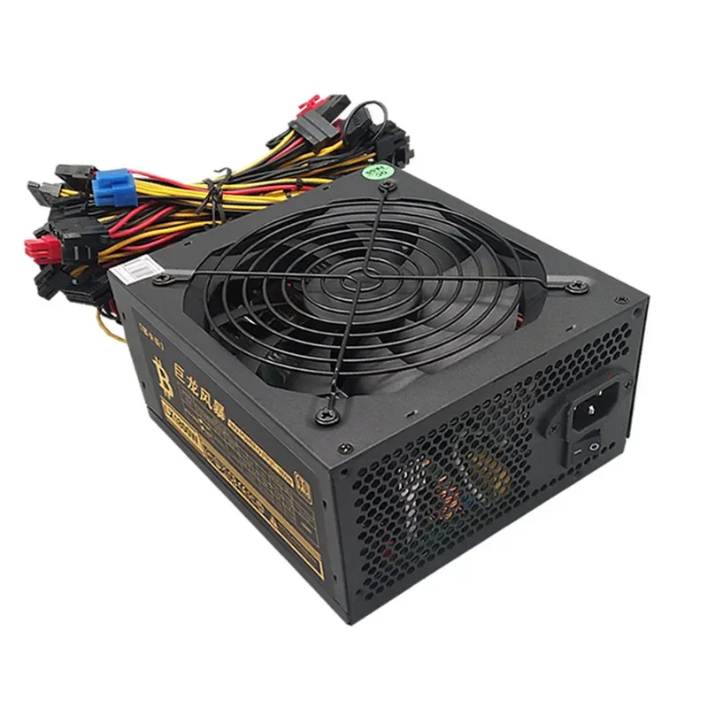 ETH Mining Rig Power Supply 1600W PC Serve ATX Switching PSU For RX470 480 570 1060 1070 6 GPU Bitcoin Miner PSU