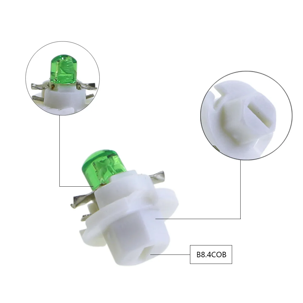 BhoiMo 100Ppcs B8.4 B8.5 B8.3 b8.5d Dash Board lampadina COB B8.4D BX8.4D quadro strumenti DC12V indicatore strumento lampada bianco