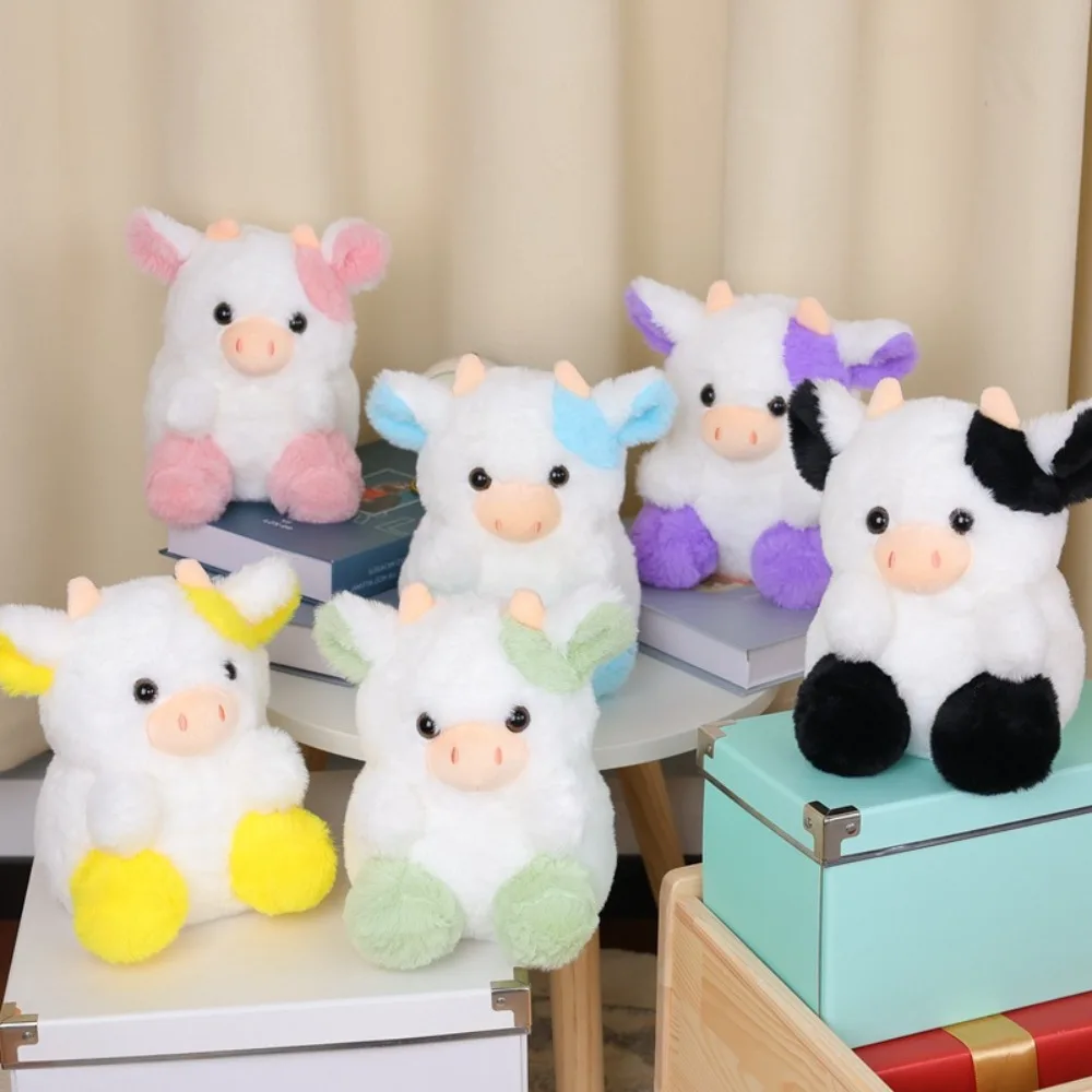 

Плюшевая игрушка в виде коровы разных цветов, украшение для комнаты, плюшевая Мягкая Плюшевая Кукла, милая зверушка, корова, мягкая кукла для девочек