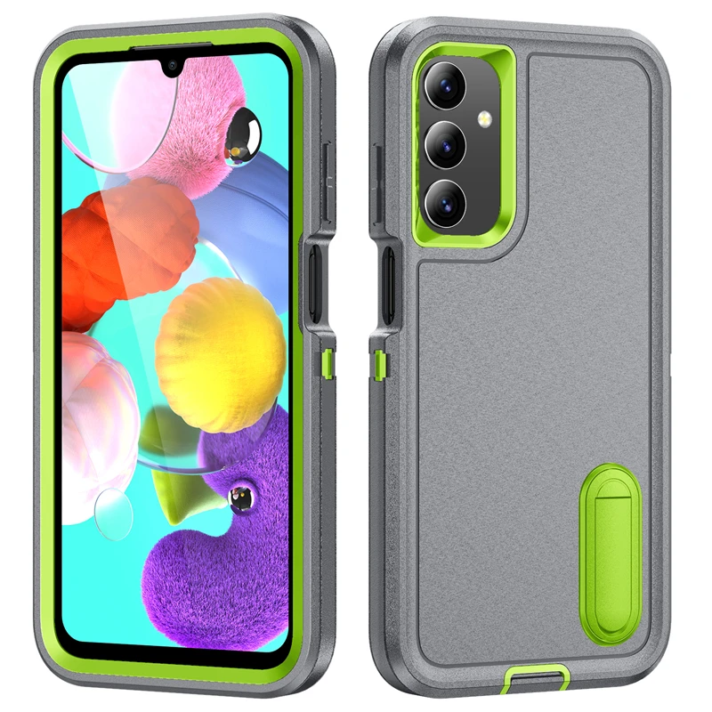 Heavy Armor Shockproof Phone Case with Hard Plastic Frame and Soft TPU Back Cover