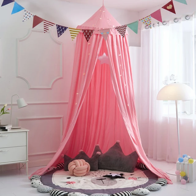 BABY NURSERY CANOPY DRAPE MOSQUITO NET WITH HOLDER TO FIT CRIB