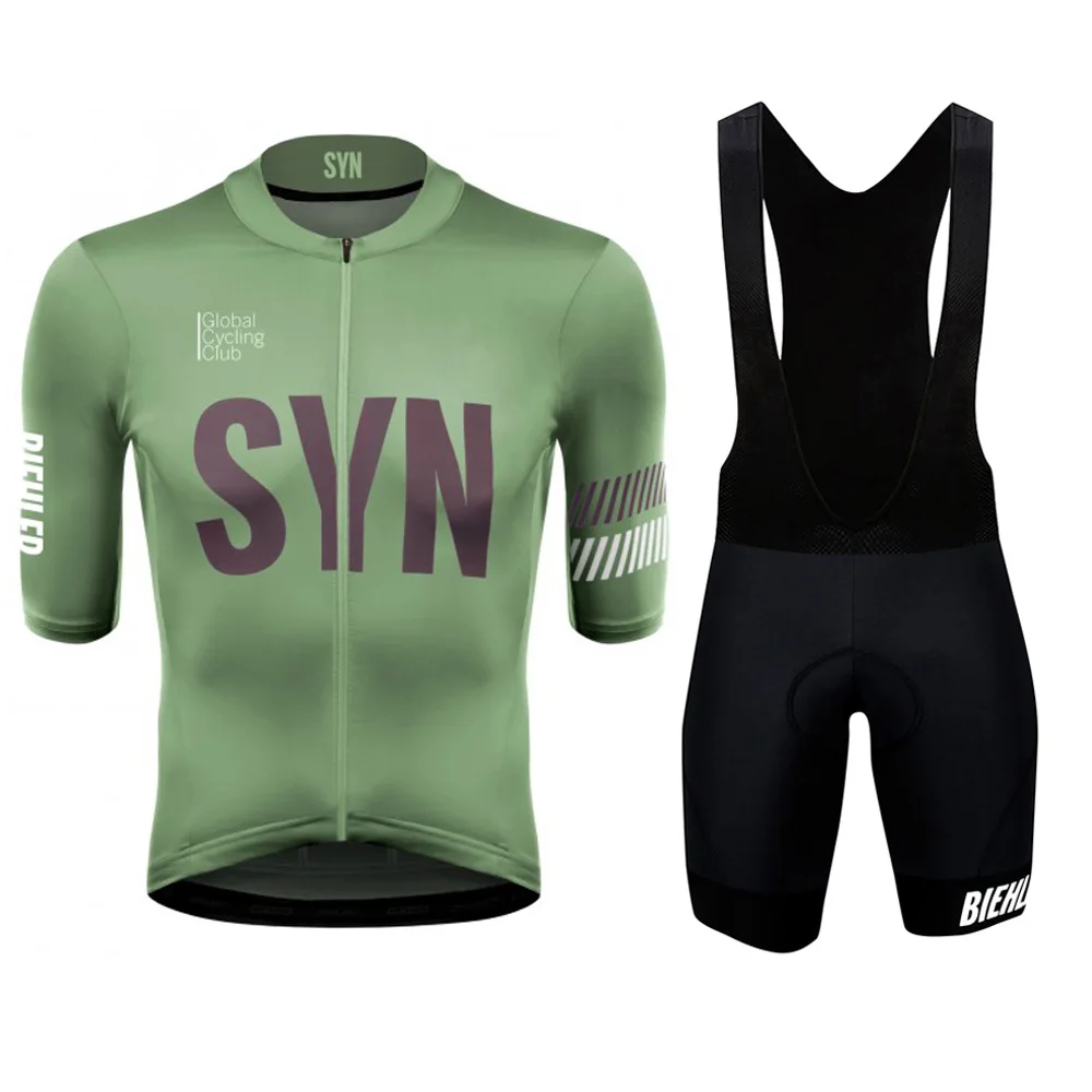 BIEHLER Short Sleeve Cycling Jersey Set Cycling Uniform Suit Comfortable Quick Dry Summer Sets Bicycle Clothes