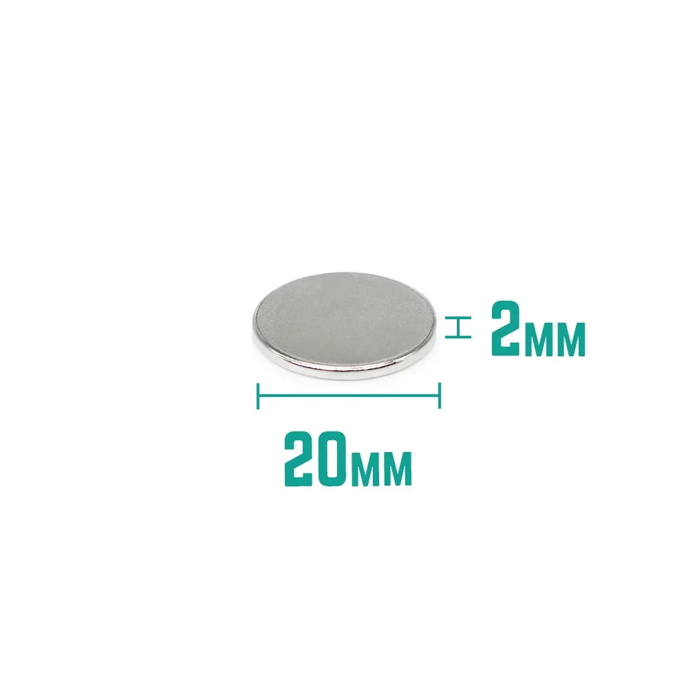 5/10/15/20/30/50/100PCS 20×2 mm Round Search Magnet N35 Permanent Neodymium Magnets Disc 20x2mm Rare Earth Magnet Strong 20*2