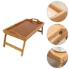 Multifunctional Foldable Tray Bamboo Desk Bed Tray Laptop Desk Breakfast Tray Serving Tray Portable Tray Computer Desk Dining 4
