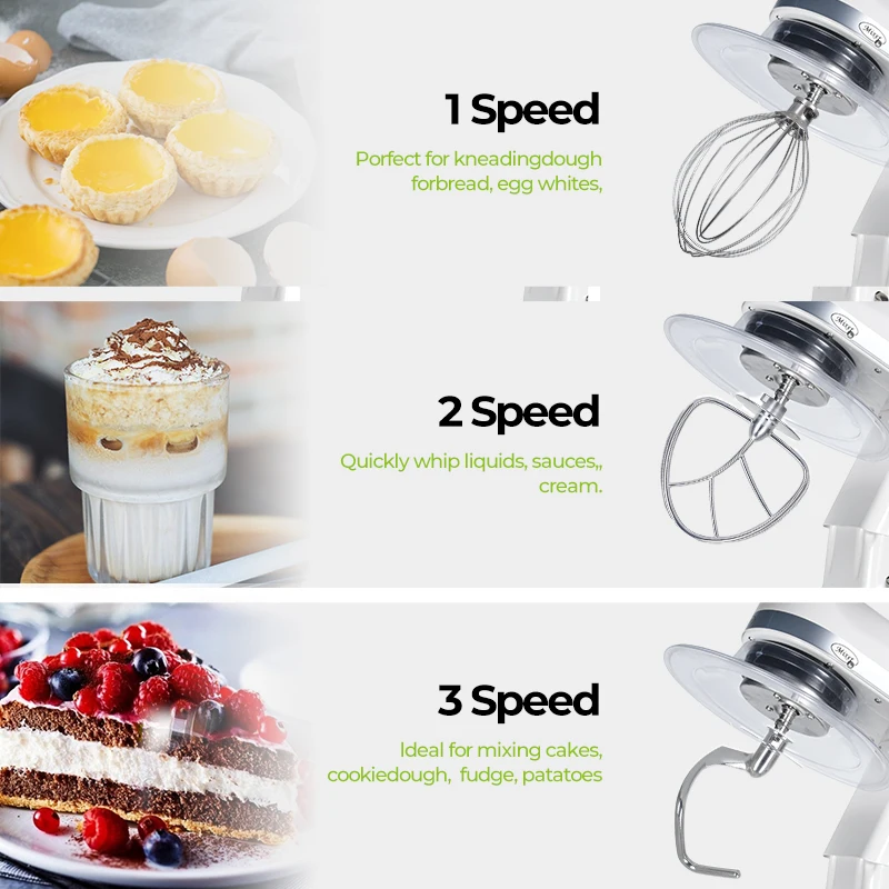 500w Multi-function 5L 7L 10L 15L Food Mixer Top Chef Stand Mixer Food Processor Commercial