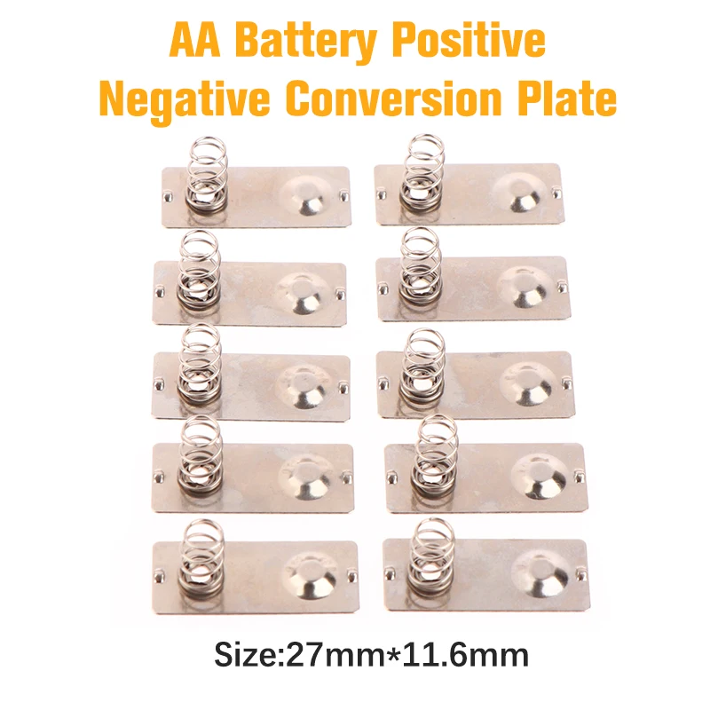 10 Stück 27x11,6mm aa Batterie positive negative Umwandlung feder Kontakt  platte für die 5. Batterie aa Batterie feder - AliExpress