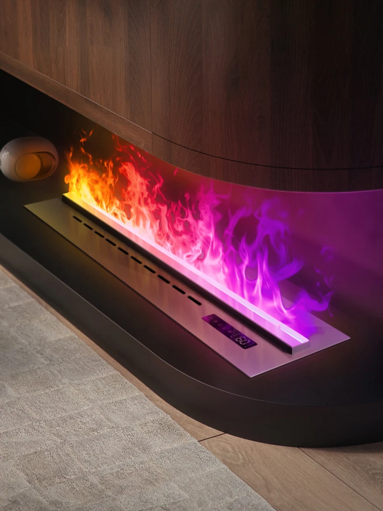 3D Water Electric Fireplace Mist Fireplace Embedded Realistic Mist Flame Remote Control APP Interior Decoration Steam
