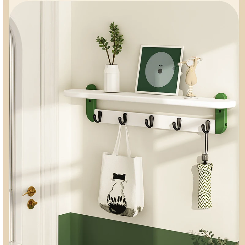 

Coat Rack Wall Mount with Shelf wall mount floating Shelf with 5 key coat rack Entryway living room Storage Hanging Shelf