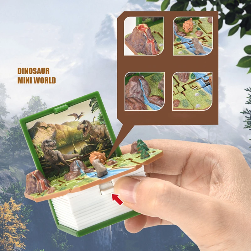 

3D Magic Castle Mystery Hidden World Foldable Book Keychain Up Surprise Finger Handheld Game Children Stress Relief Toy