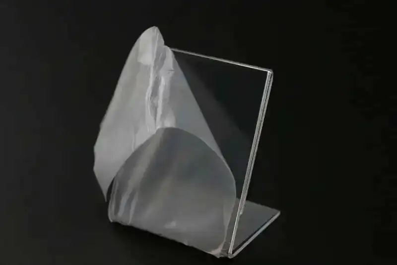 10 Stück 5 x 7 cm transparenter Acryl-Namenskarten-Preisschild-Werbeständerhalter, Schaufenster für Modeschmuck-Display – Detail 5