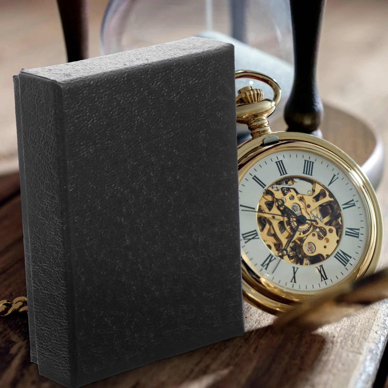 4 Pcs Pocket Watch Case Watch Boxes For Men Storage ganizer Mens Box Jewel Case Display Container