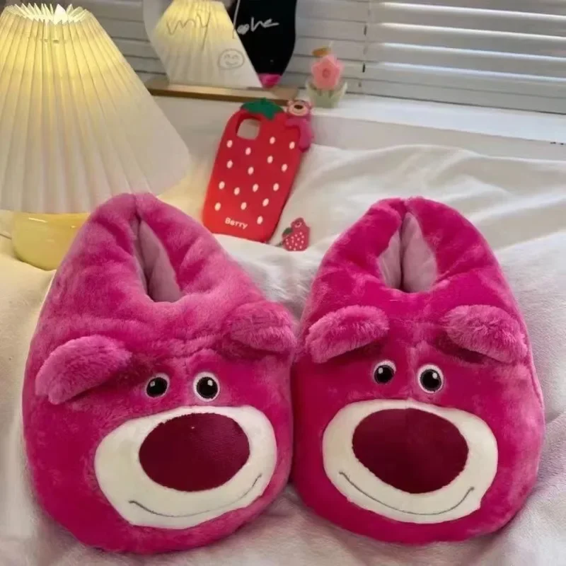 Chaussons,Pantoufles De Cochon De Dessin Animé, Chaussures Chaudes Et épaisses En Peluche Pour