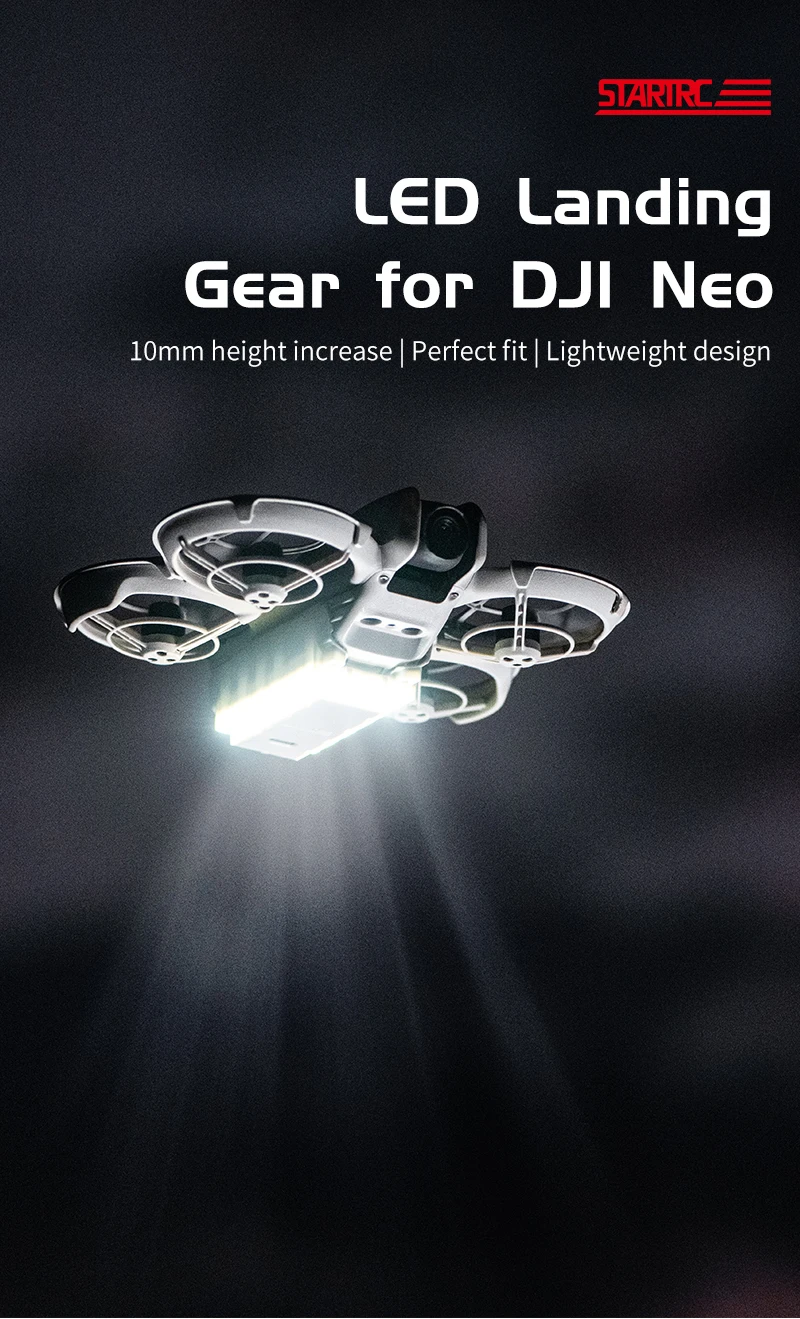Description Picture 2 of itemNeo LED Landing Gear for DJI Neo Drone Night Flight Light Extension 10mm Height Leg Luminous Tripod Rechargeable Accessories