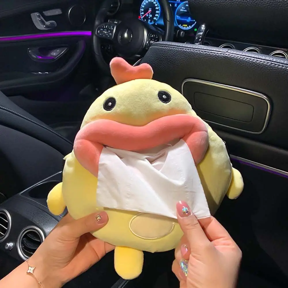 

Мультяшная автомобильная коробка для салфеток, плюшевый милый держатель для салфеток в форме животного, автомобильная портативная бумажная упаковочная коробка, держатель для салфеток