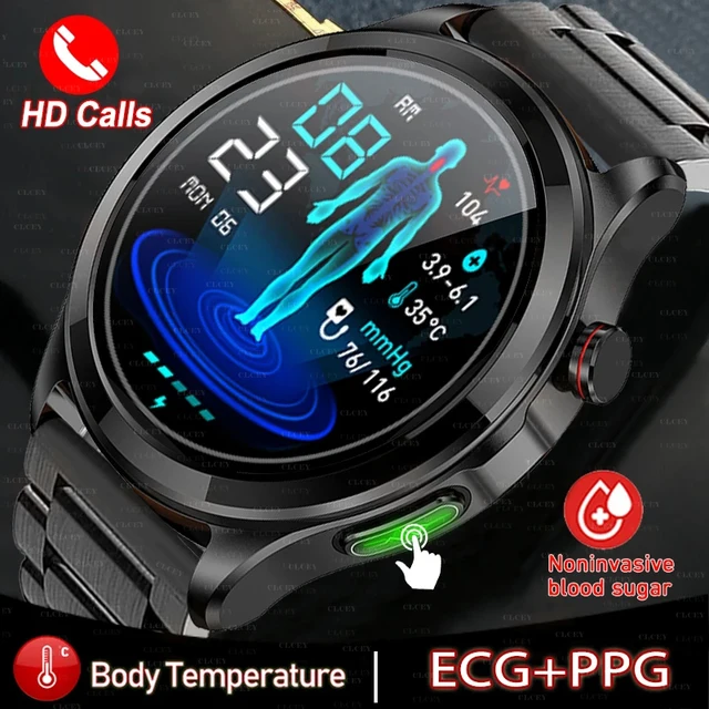24250-7584e0.jpg Montre connectée ECG + PPG pour les hommes, moniteur d'activité physique
