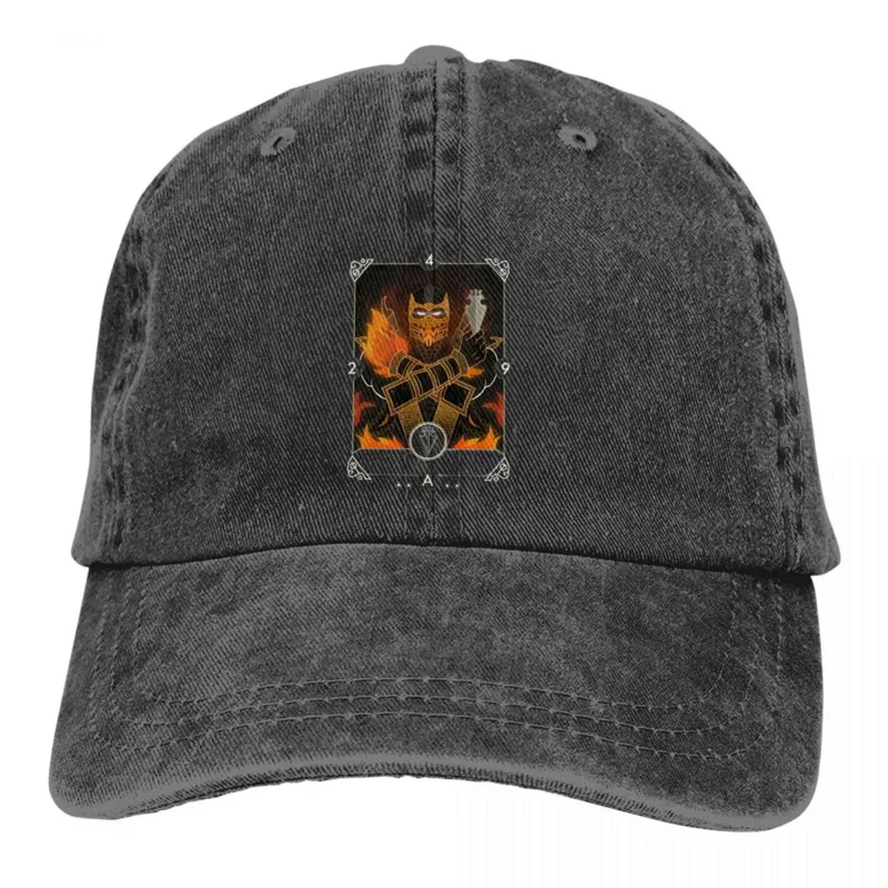 

Scorpion Card Baseball Cap Men Hats Women Visor Protection Snapback Mortal Kombat Fighting Game Caps