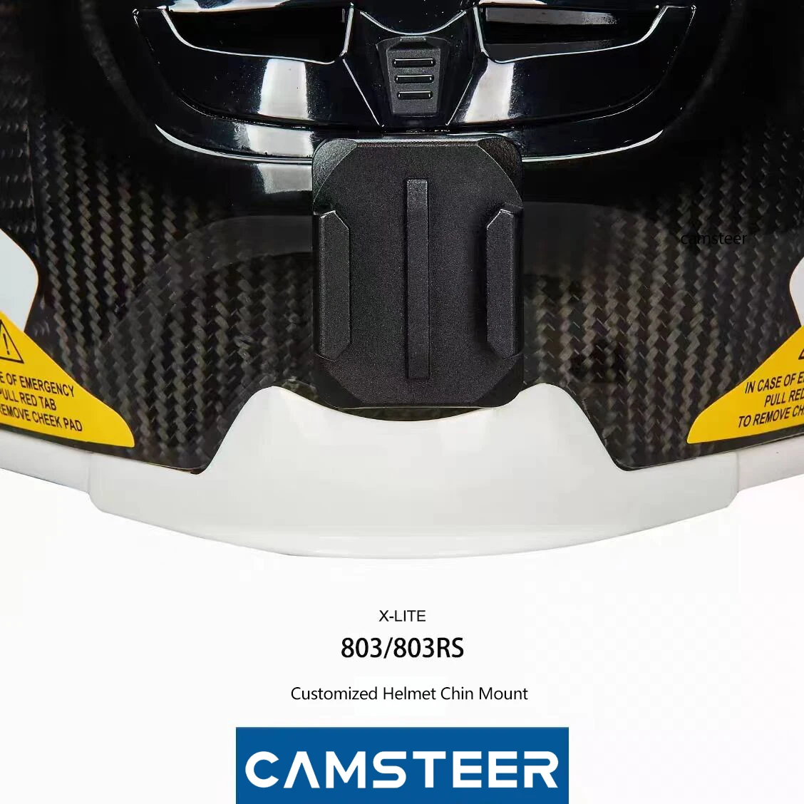 Camber-personalizado Cnc Alumínio Capacete Chin Mount para Gopro Max Hero 10 Insta360one x2 Dji Akaso Câmera X803rs - Image 2