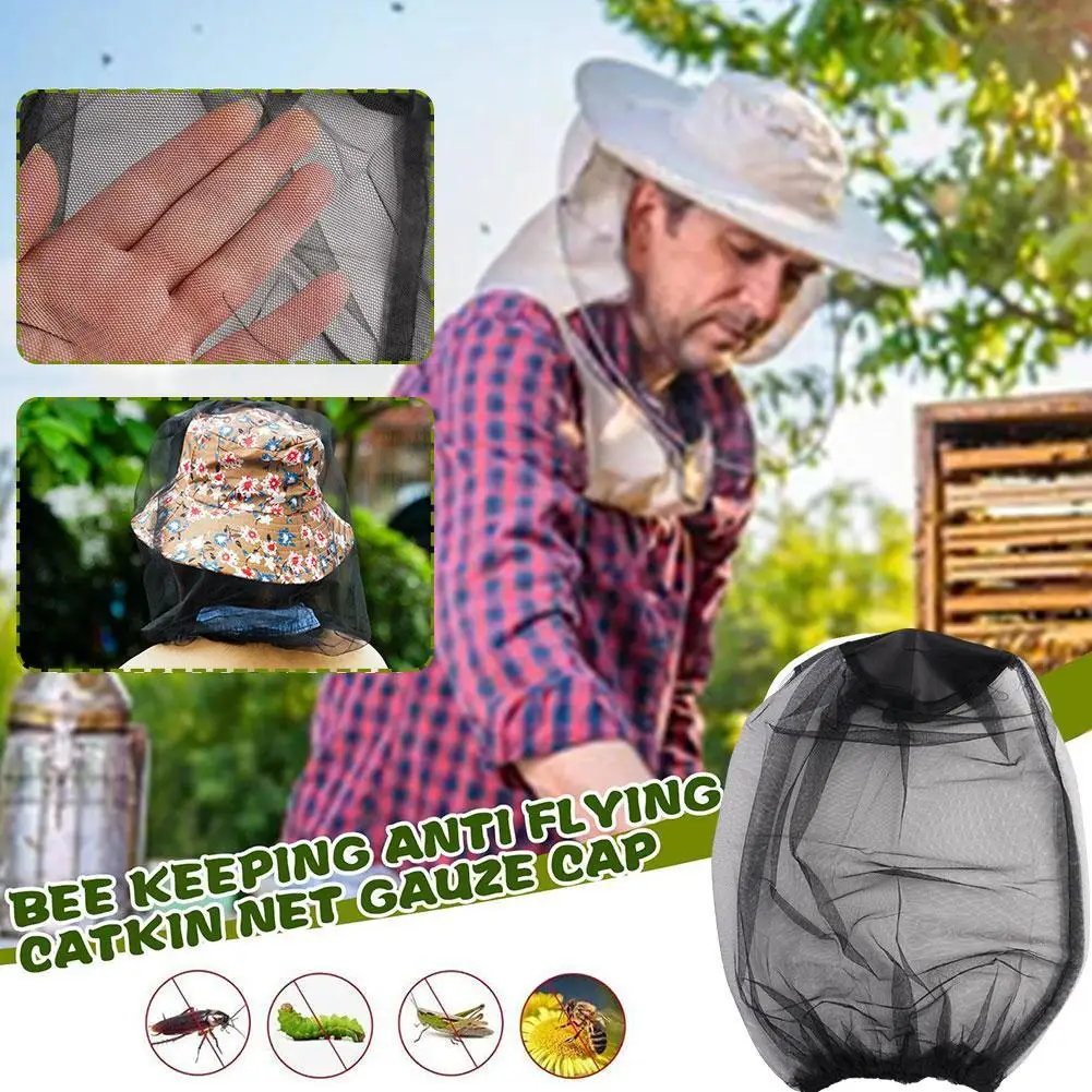 Fine Holes Mesh Fly Screen Premium Anti Mosquito Insect Head Mesh Net Face Protector For Camping Cap Garden Supplies