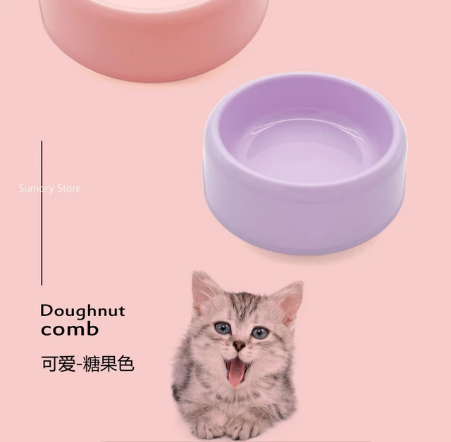 Solid Color Pet Bowl Plastic Dog Bowl Cat Round Single Bowl Thickened Eco-Friendly Dog 사발 Pet Supplies Dog Accessories 3
