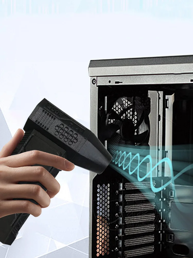 휴대용 브러시리스 모터 선풍기, 풍력 강력 송풍기, 터보 제트, 130,000 RPM, 풍속 52 m/s, 산업용 덕트 팬, 8000mah, 150g 