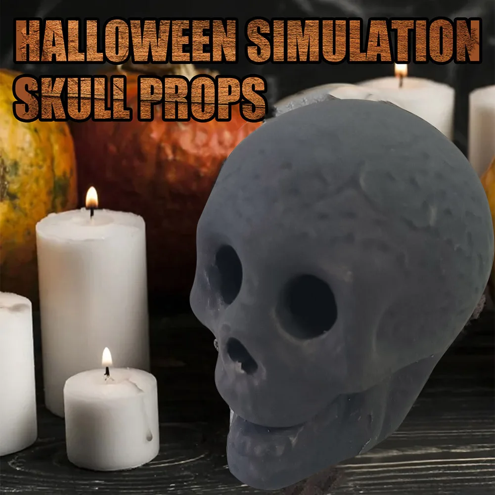 Skull Decor Prop Home Accessorie Halloween Fireplace Skeleton Party Ornament Scene Atmosphere Layout for Outdoor Garden Barbecue