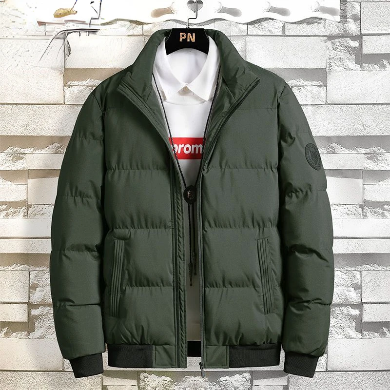 Men Harajuku Solid Warm Puffer Jacket 2023 Parka Mens Japanese Streetwear Winter Jacket Male Korean Fashion Bubble Coat F05