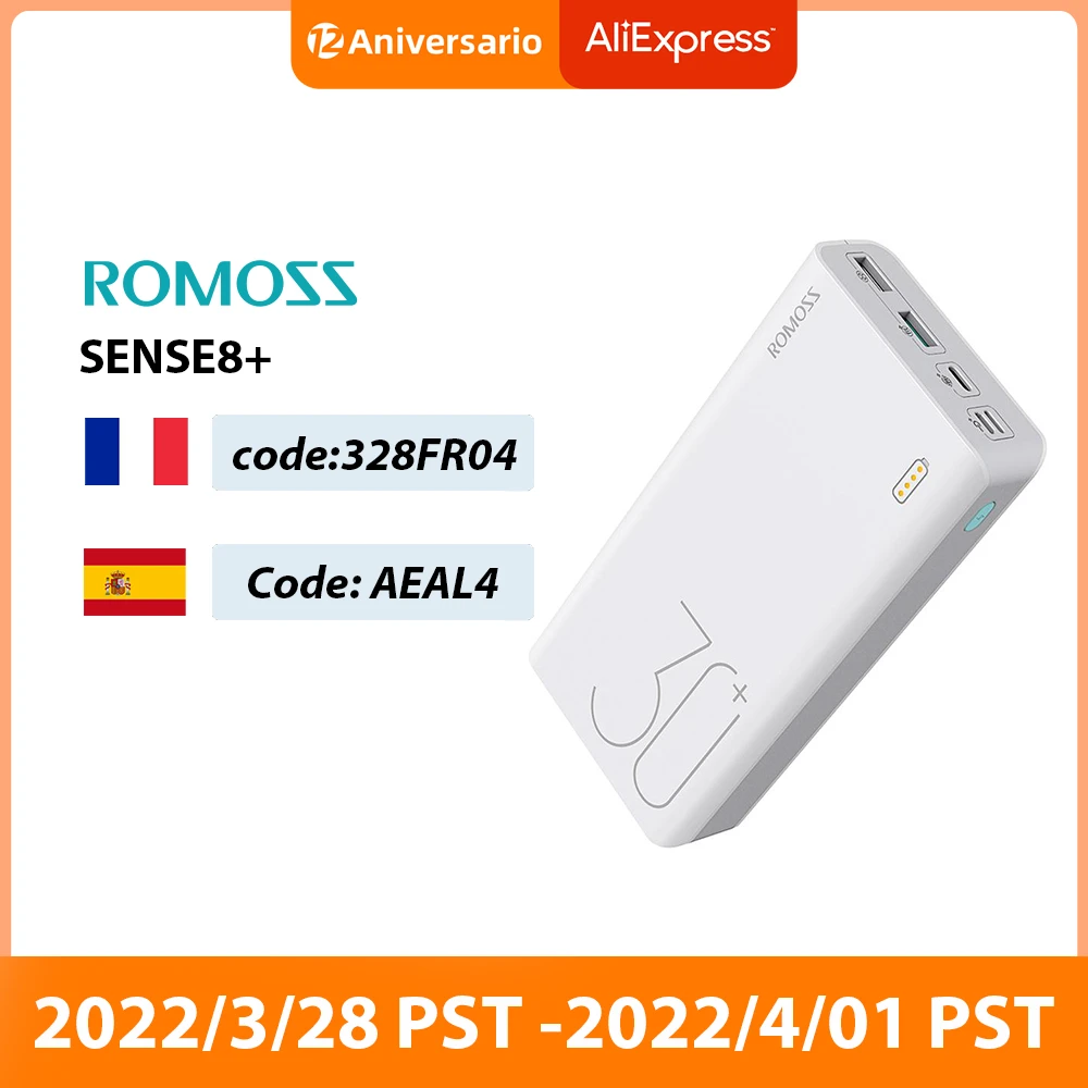 ROMOSS Power Bank 30000mAh 18W Fast Charging Powerbank External Portable  Battery Charger 30000mAh Powerbank For iPhone Xiaomi Mi