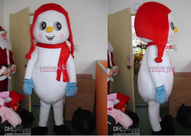 

New Adult Hot Sale Foam Cute Snowman Fancy Cartoon Mascot Costume Plush Christmas Fancy Dress Halloween Mascot Costume