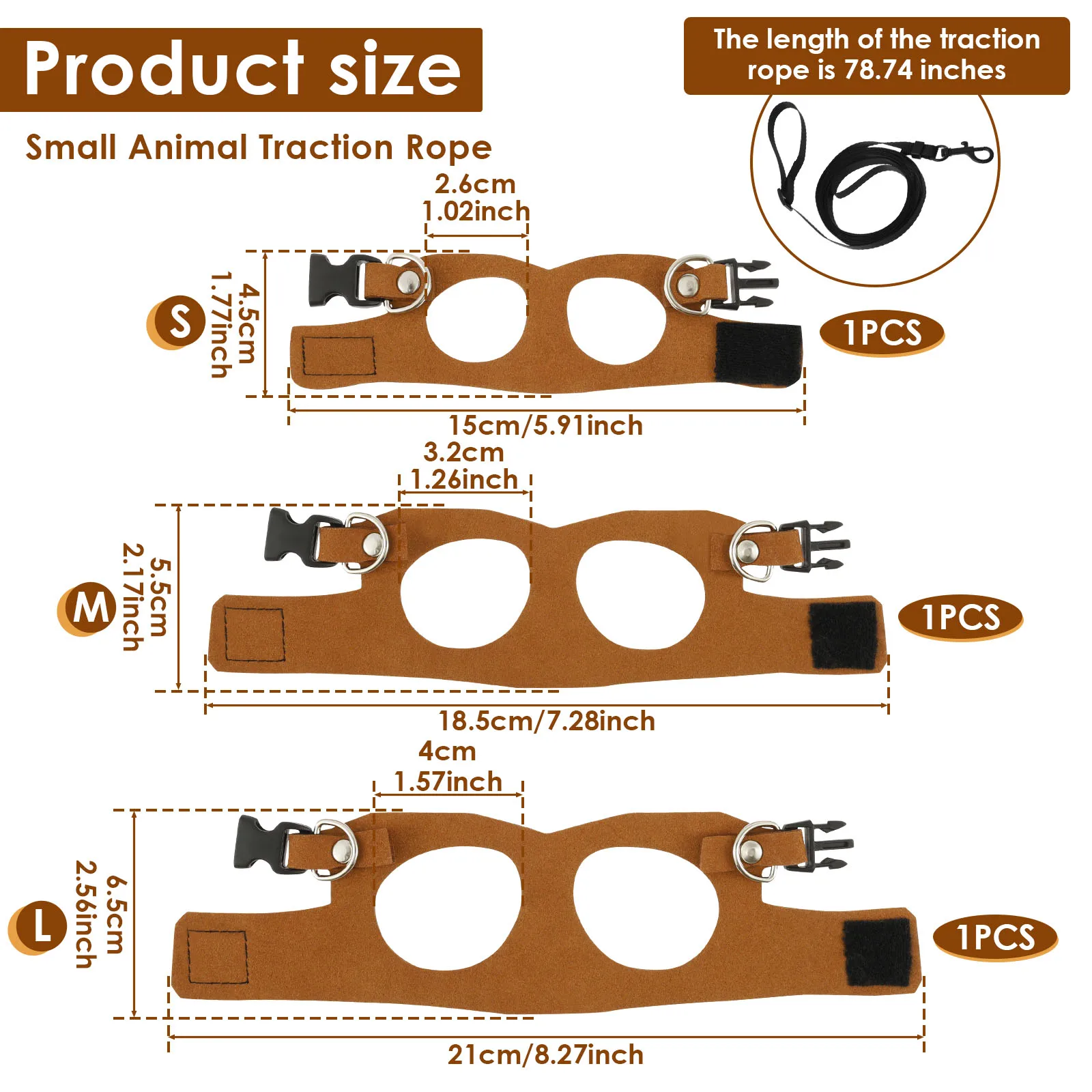 Lizard Harness Set - Adjustable Leash for Bearded Dragons  Reptiles