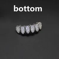 HipHop CZ Teeth Set For Unisex Top Bottom Mouth Gold Silver Color Teeth Tooth Cap Removable Dental Fashion Jewelry - Image 5