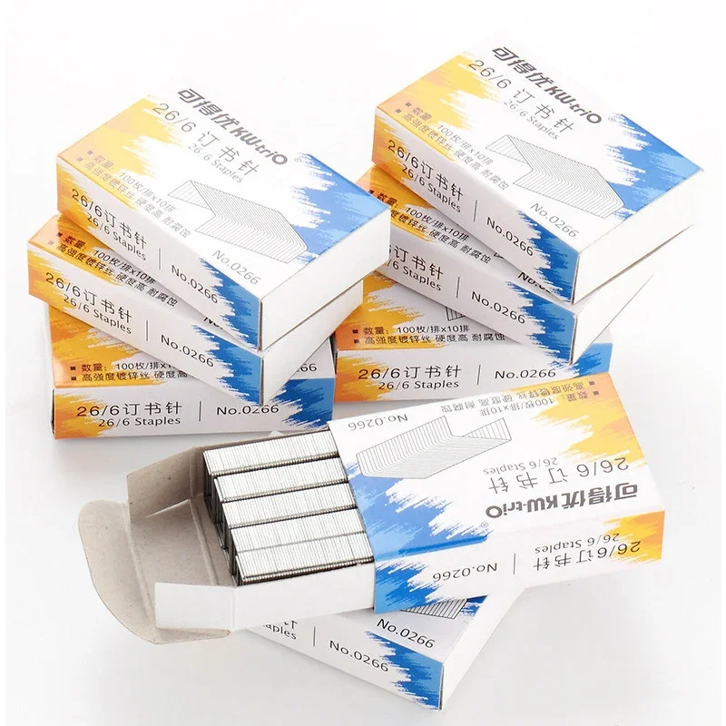 Stapler Pin 26/6 1000pcs/Box Silver Metal Office Standard For Binding Machine School Supplies
