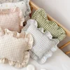 Nordic Style Cotton Baby Small Pillow 28x34cm with Ruffles Muslin Kids Cushion Baby Newborn Bedding Pillows Cushions Room 6