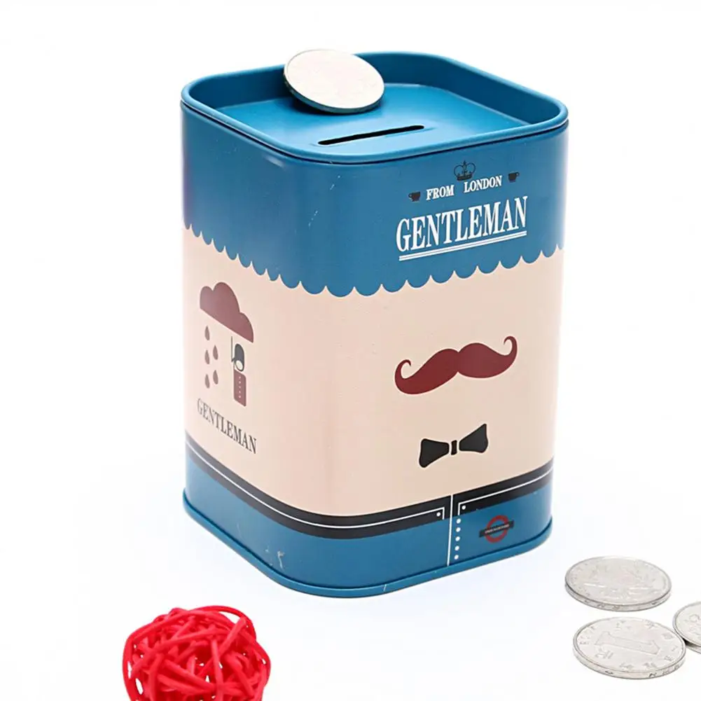 貯金箱 コインバンク メタルコインボックス 正方形 家庭用大型コイン収納銀行 クリエイティブグリッドストレージ ジャークラフト 2色 ピギーバンク 大容量装飾壊れない金属漫画正方形コイン節約家庭用 - AliExpress