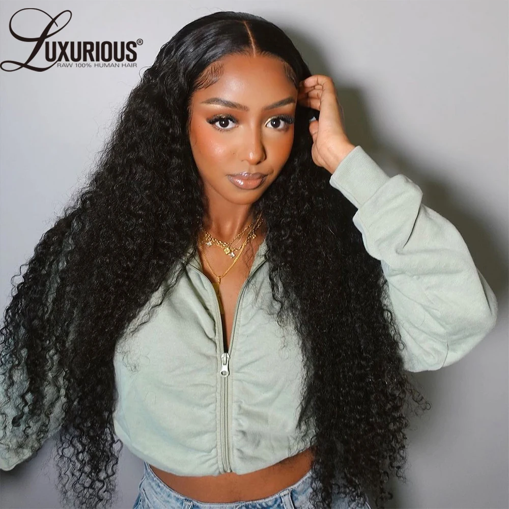 Classic Kinky Curly 4x4 Lace Closure Human Hair Wig Luxurious Curly 13x6Lace Frontal Human Hair Wigs For Women 360 Full Lace Wig