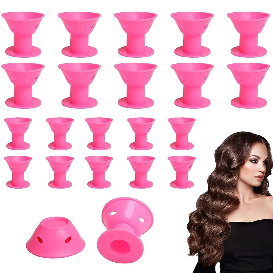 Magic Silicone Hair Curlers Bag and Hairnet Soft Rubber Magic Hair Care Rollers No Heat No Clip for Curlers hair accessories hair styling tool