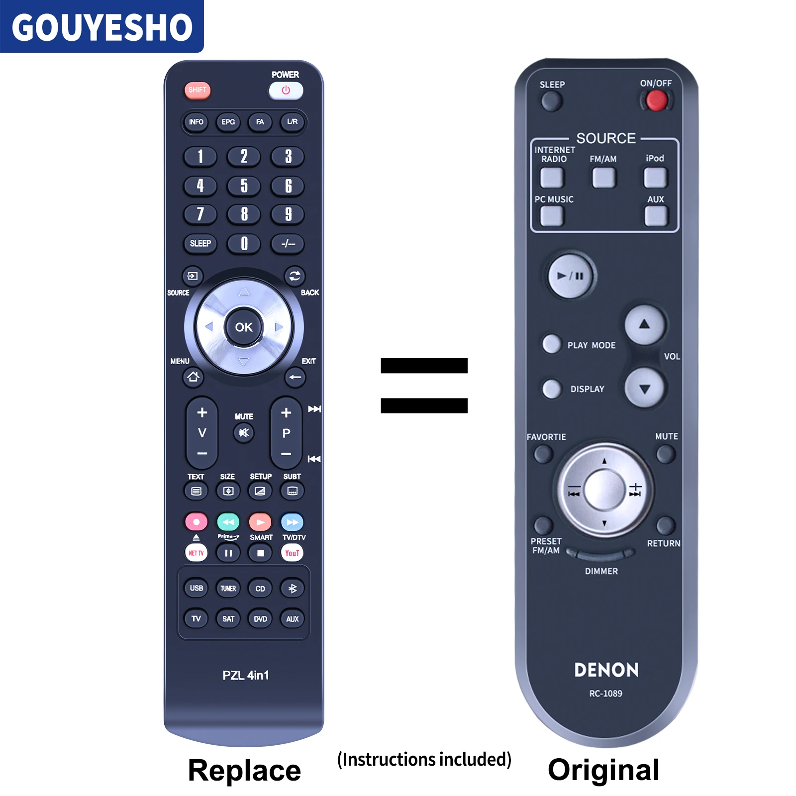 Nuovo Telecomando Rc-1089 Per Denon S52 S32 S-52 S-32 Sistema Audio Musicale Di Rete Wireless