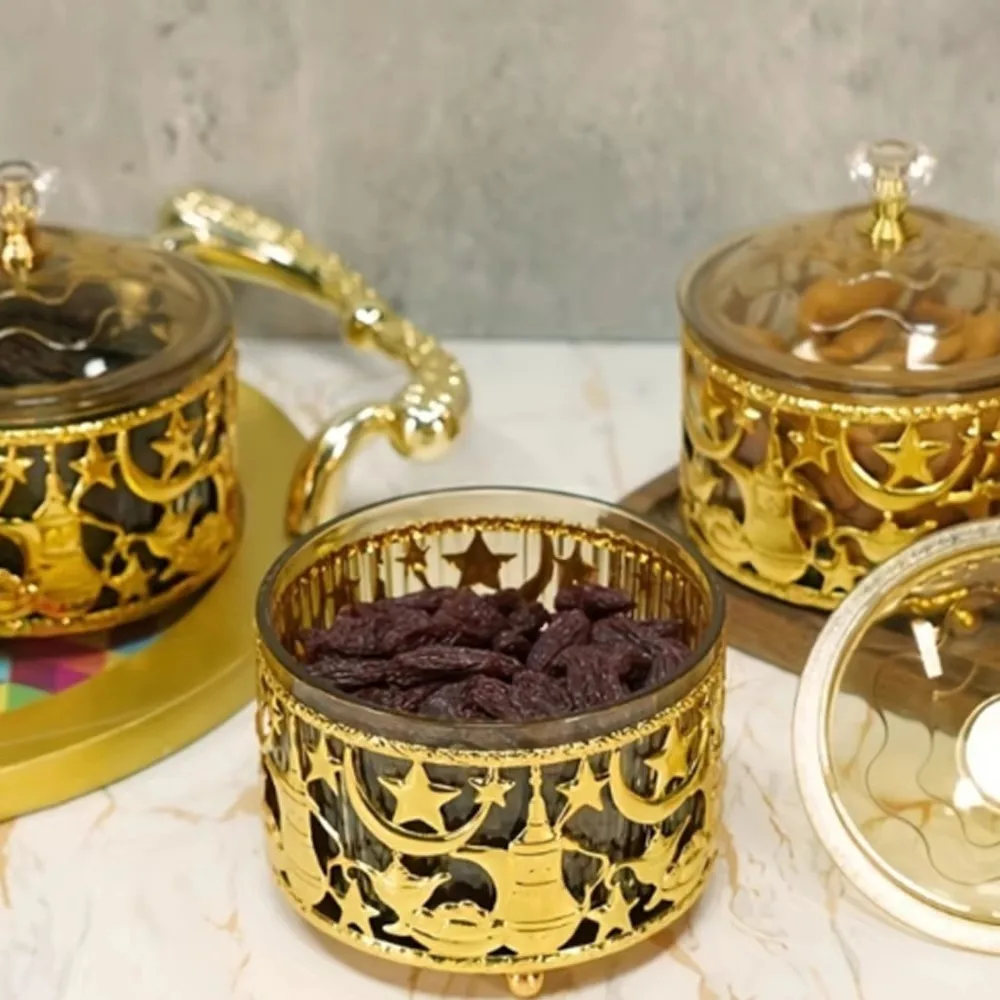 New Eid Mubarak Food Tray Islamic Ornament Storage Box Plastic Snack Storage Tray Ramadan Decoration Festival Party Supplies 3
