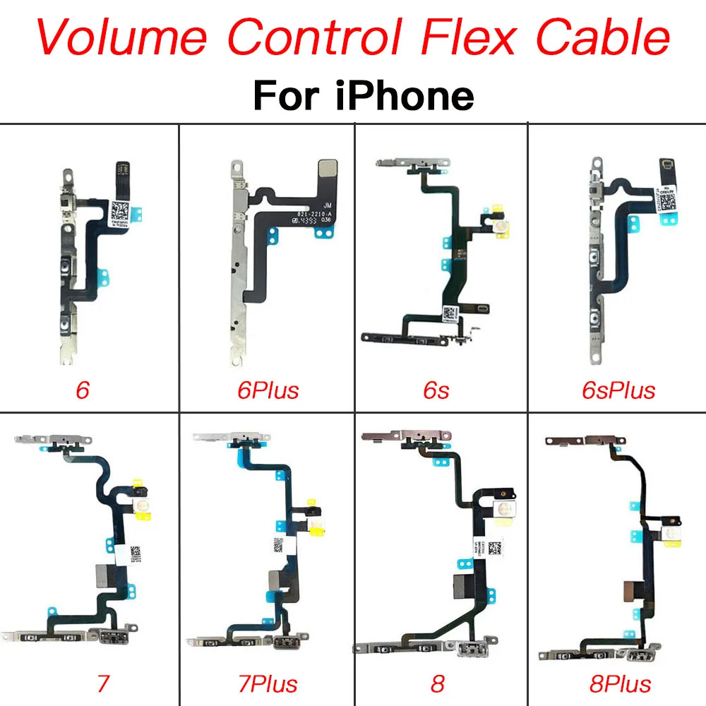 

Volume With Mute Button Flex Cable Replacement For iPhone 6 6s 7 8 Plus