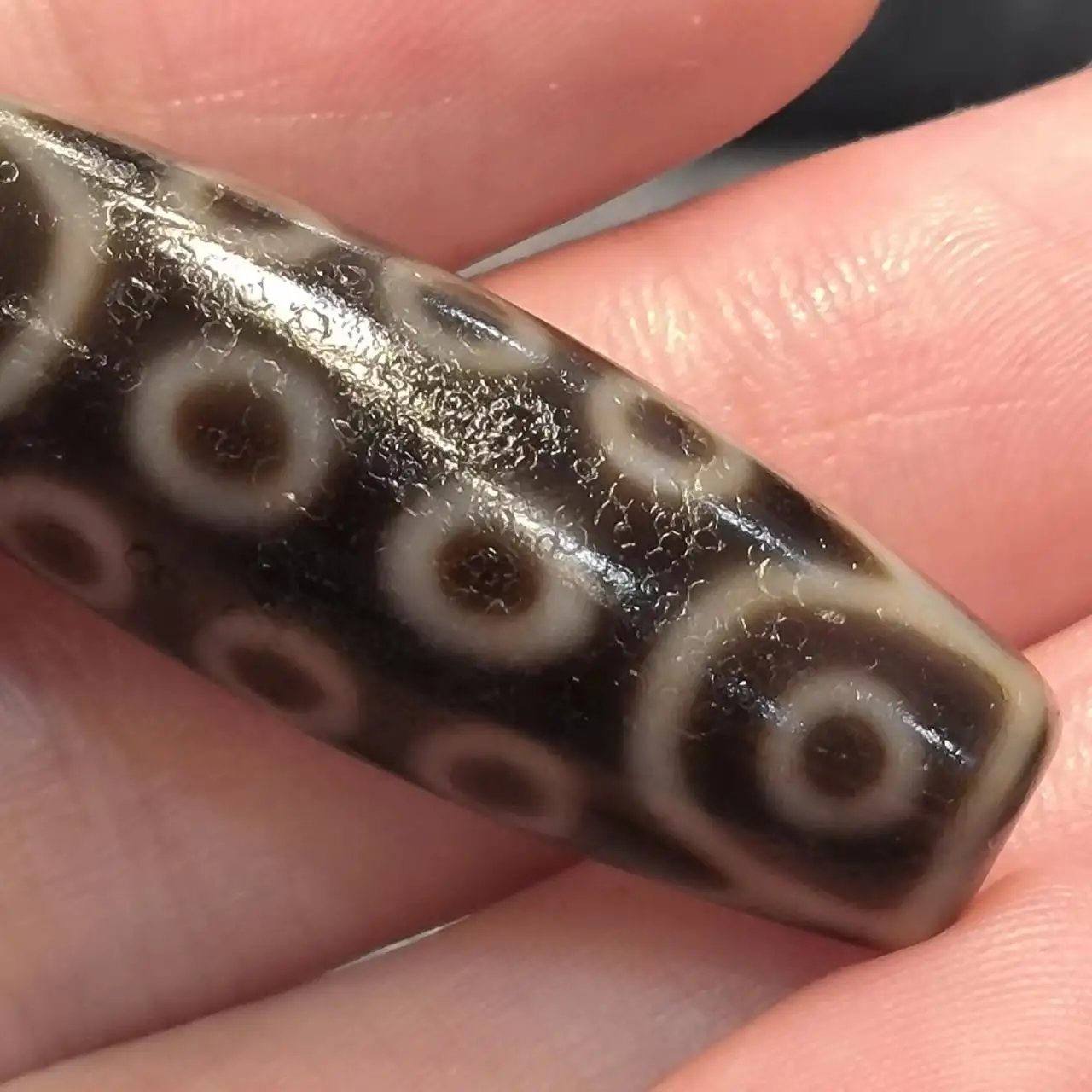 1 Pz/Lotto 21 Occhi Natural Twentyone-Eye Pattern Agata Dzi Beads Eye Weathered Horseshoe Rare Pattern Gem Taki