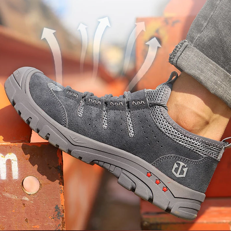 Men Steel Toe Safety Boots Work Shoes