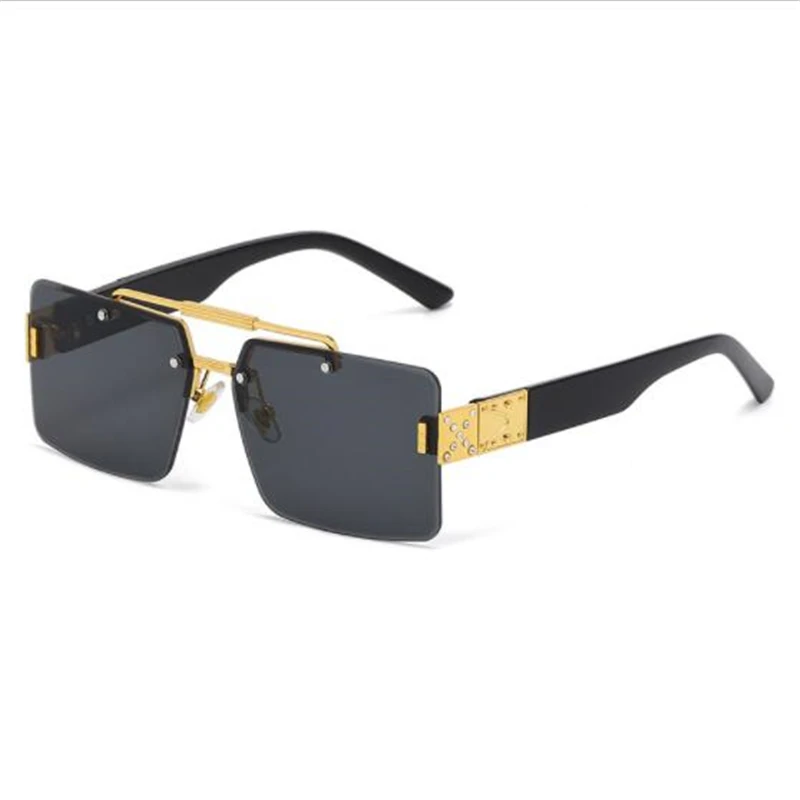 

Металлические Квадратные Солнцезащитные очки с двойным лучом для мужчин Роскошные солнцезащитные очки с алмазной гравировкой оптовая продажа солнцезащитные зеркальные очки унисекс 6014