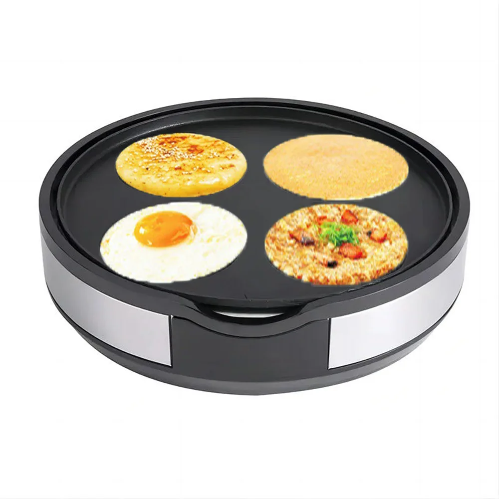 Multi-function Pancake Maker Non-stick Baking Machine with 3 Interchangeable Plates Pancake Maker for Omelette Steak Takoyaki 2