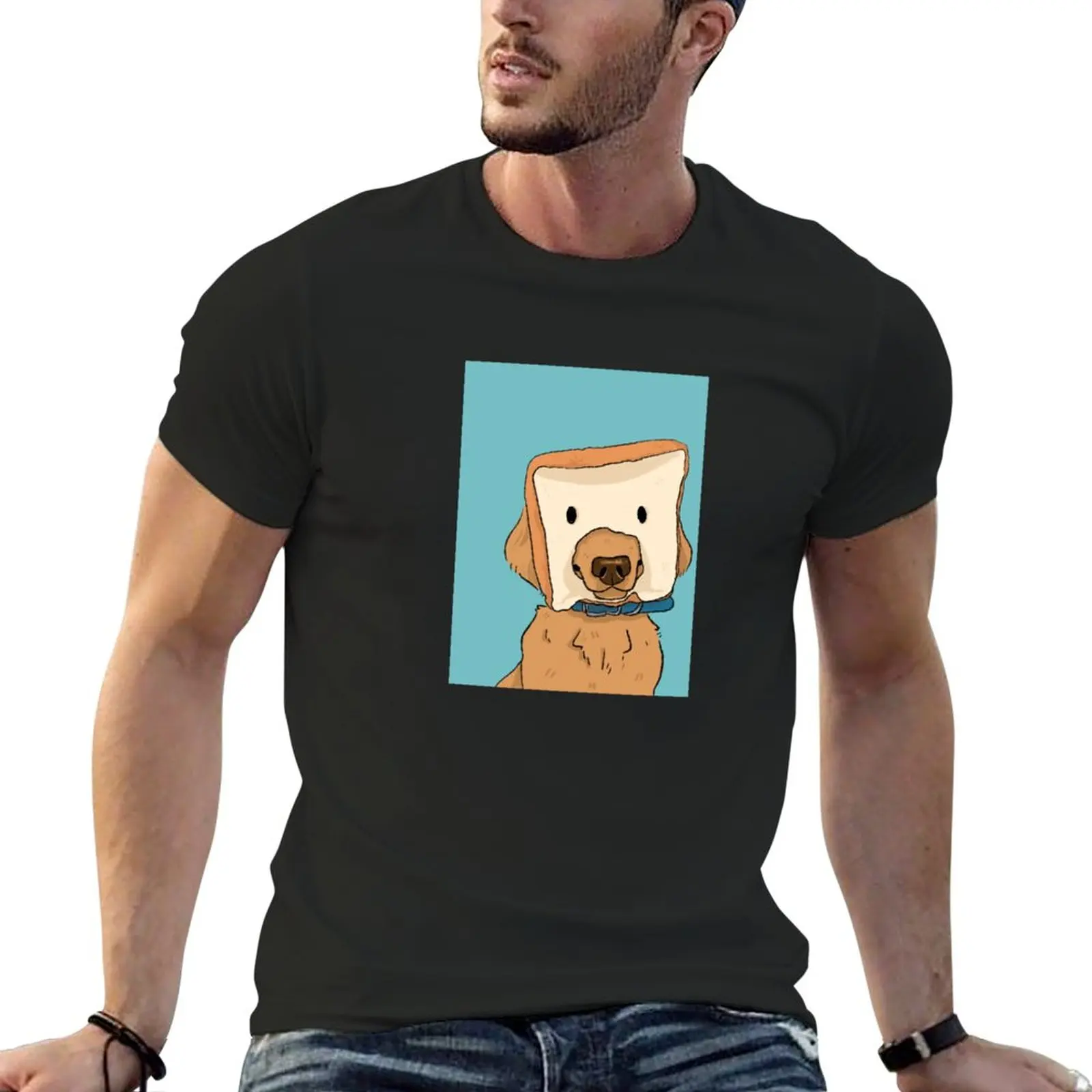 

New In bread dog T-Shirt vintage clothes plain t-shirt man clothes T-shirts for men cotton