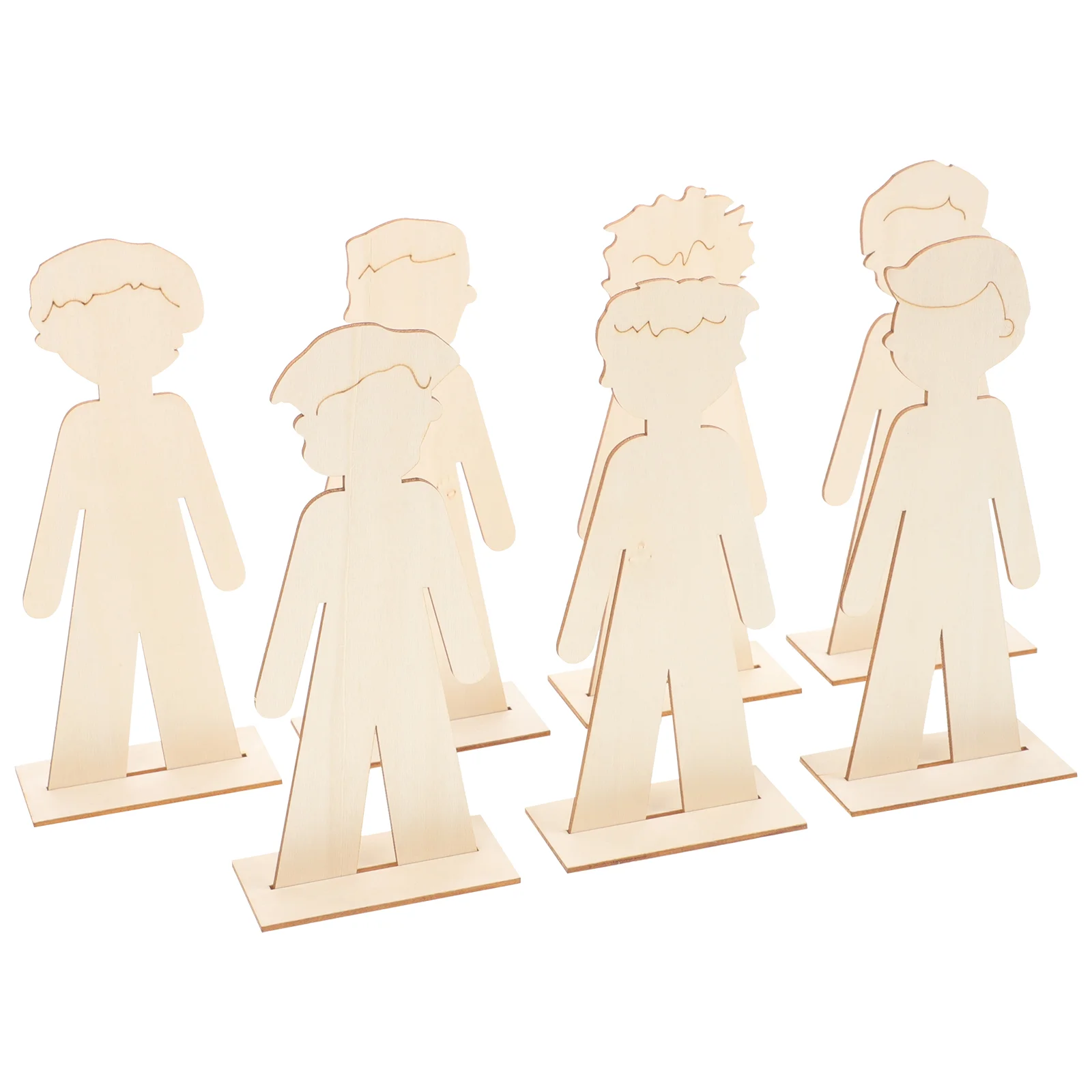 

20 Pcs Children's Handmade Wood Chips Home Decor Party Decorative Supplies Graffiti Tough Built Tool Material Wooden Craft