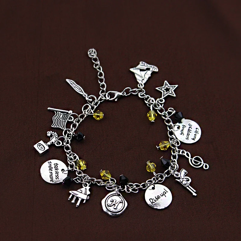 Bracciale In Lega Di Moda Commemorativa Con Combinazione Musicale A Pistola Periferica Hamilton In Lega Musicale Di Broadway