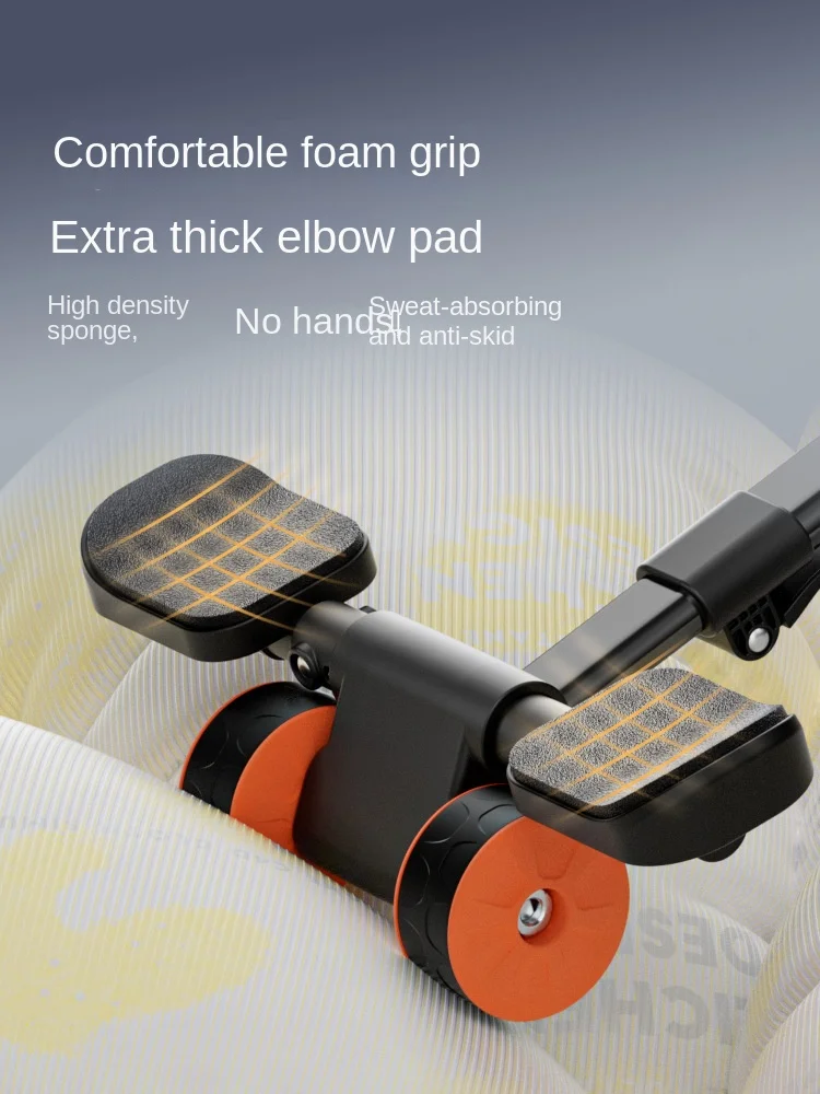 Abdominal Wheel Exerciser 3 Wheel Workout AB Rollers Push-Ups Stands Automatic Rebound Antislip Home Gym Fitness Equipment