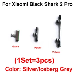 Enhanced Game Side Button & Volume Key Replacement Parts for Black Shark Smartphones (BlackShark2 Pro - Grey)