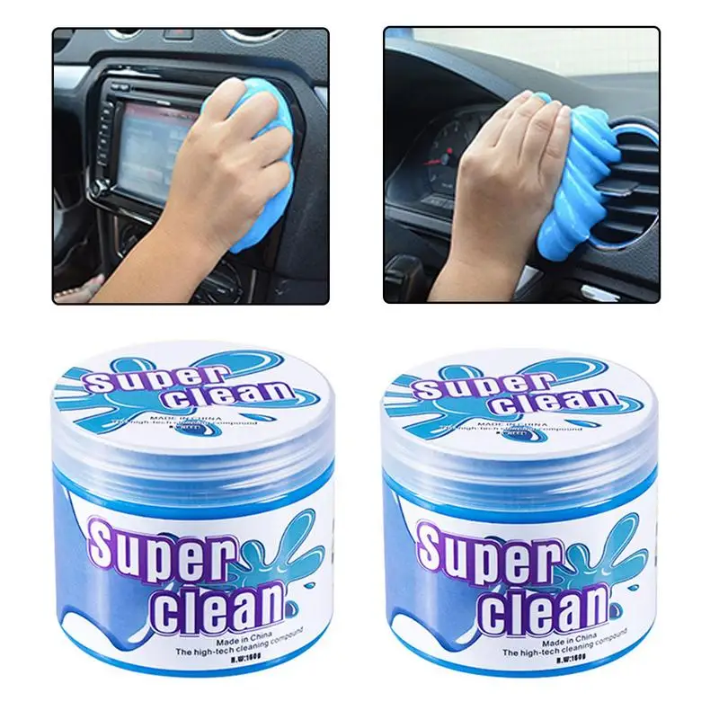 Car cleaning gel 160g Car cleaning glue Slime Automobile cup holders Sticky jelly gel compound Dust wiper Cleaner