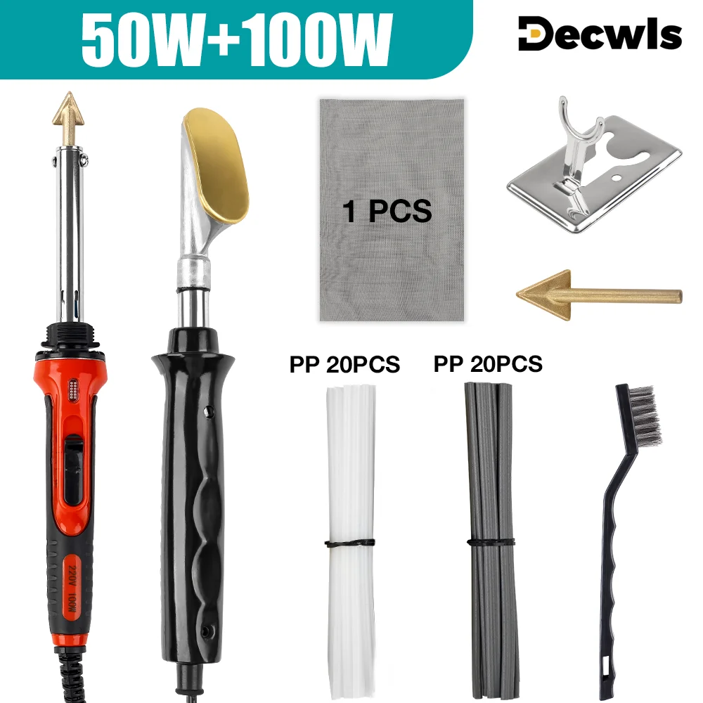 Soldering Iron 50W/100W Car Bumper Repair,Adjustable Temperature Welding Rework Station,Tip Repair Ironing Tool